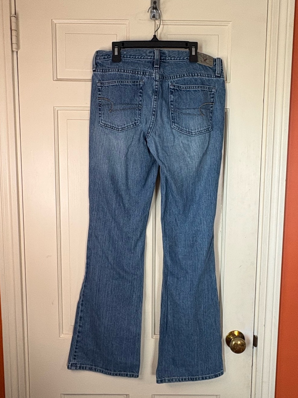 VTG American Eagle Favorite Fit Low Rise Flare Jeans Sz 6 Regular Y2K - Picture 8 of 10